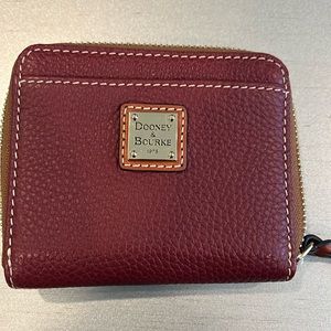 Dooney and Bourke Saffiano Small Zip Around Wallet.